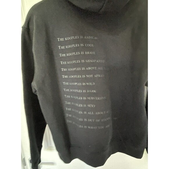 NTW The Kooples What is Sweatshirt Hoodie Black Euro Size 2 Medium Unisex $220 - Picture 4 of 13